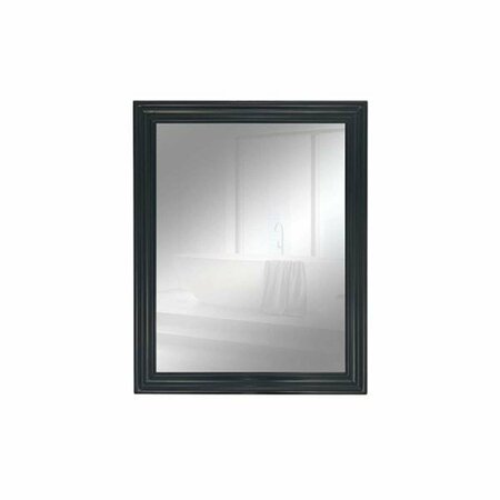 COMFORTCORRECT 24 in. Wood Frame Mirror, Dark Gray CO2798338